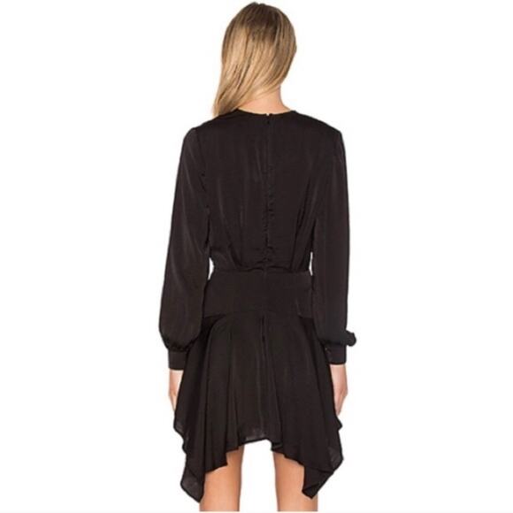 Finders Keepers Blue Hunter Geometric Sharkbite Hem Dress Sz.S - Picture 4 of 16